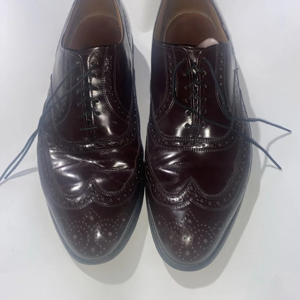 Allen Edmonds Lloyd Wingtip Oxford Shoes 12 B - Vintage Quality 0697 1946 Comb.‎